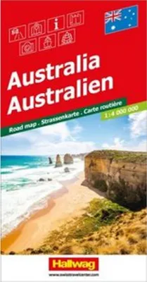 Image de Carte routière Hallwag Australie 1:4 Mio.