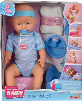 Produktbild von Simba Novorodená bábika - Baby Puppe - Junge Babypuppe blau