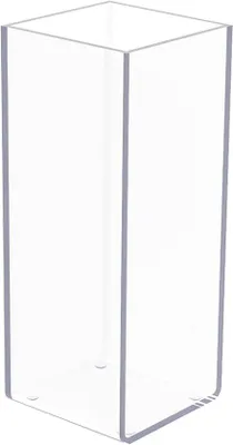 Produktbild von Famanu Acrylvase rechteckig klar - 10,1 cm x 10,1 cm x 25,4 cm