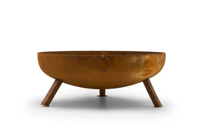 Immagine prodotto di Bacinella per il fuoco, 64,5 cm, acciaio corten, 3 mm, ideale per giardino e terrazza, finitura arrugginita