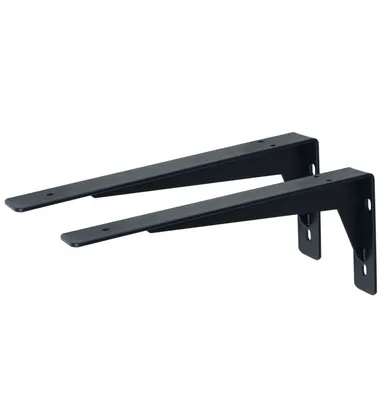 Produktbild von Verstärkter Wandhalter, Regalträger 150 x 350 x 40 mm, 2 Stück, schwarz