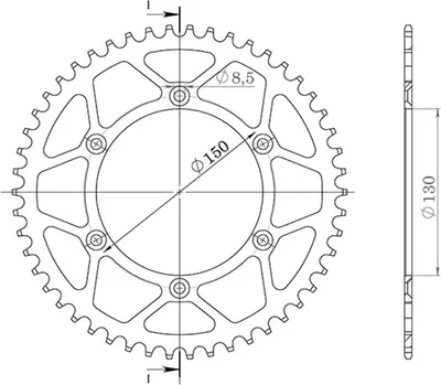 Immagine prodotto di In Acciaio Passo 520 - Z 51 Denti (Dis.12323)