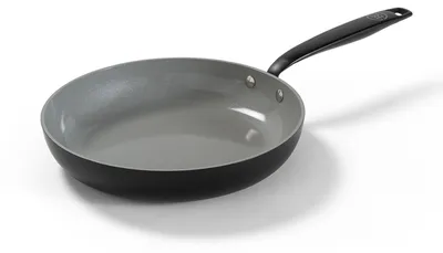Bratpfanne 24 cm mit Deckel, keramisch, antihaft, induktion, schwarz