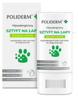 Zdjęcie produktu dla JM Sante POLIDERM HIPOALERGICZNY SZTYFT NA ŁAPY 14,5 g