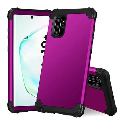 Obrázek produktu pro Galaxy Note 10+ Plus Pouzdro, 3 v 1 Hybridní Pevný PC TPU Silikon, Odolné proti nárazům Ochranné pouzdro pro Samsung Galaxy Note 10 Plus / Note 10+ 5G Fialová