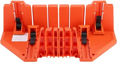 Immagine prodotto di Supporto per sega circolare - Guida angolare per sega - Taglio di precisione - Diverse angolazioni - 36x14x11 cm - Arancione