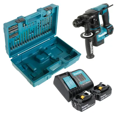 Immagine prodotto di Makita DHR 171 SFX3 trapano a percussione a batteria 18 V 1,2 J SDS-Plus Brushless + 2x batteria ricaricabile 3,0 Ah + caricabatterie + set di accessori da 65 pezzi + valigetta