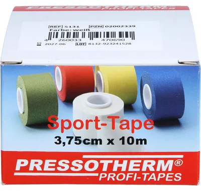 Immagine prodotto di Pressotherm Sport-Tape weiß 3,8cmx10m, 1 St VER