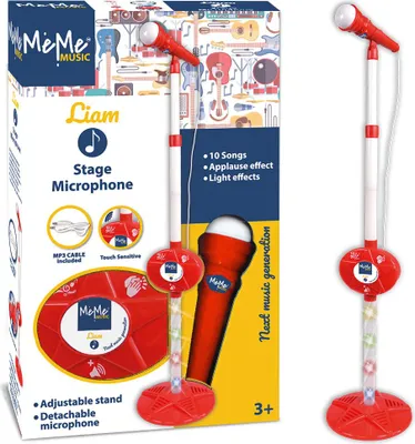 Immagine prodotto di Microfono da palco MeMe rosso con comodo treppiede - Perfetto per spettacoli e presentazioni!