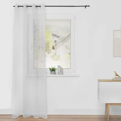 Produktbild von Lichtblick Gardine Voile mit Ösen – Transparent & Leicht Ösen weiß 140 x 145 cm (B x L)