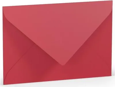 Produktbild von Briefumschlag B6 Nassklebung Seidenfutter Rot