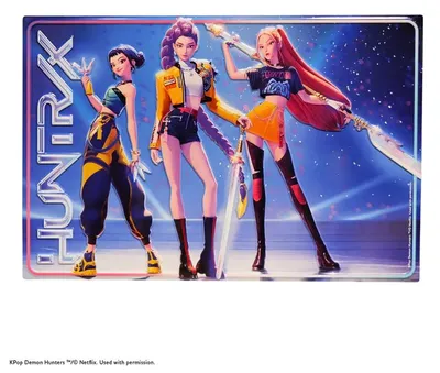 Produktbild von Kpop Dämonenjäger Huntrix Poster aus geprägtem Aluminium 20x30