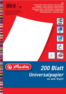 Produktbild von herlitz Universalpapier - DIN A4 - 90 g/m² - 200 Blatt