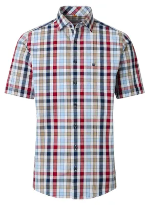 Produktbild von Redmond - Modern Fit - Herren Freizeithemd Kurzarm (261035990), Größe:XXL, Farbe:Rot(500)