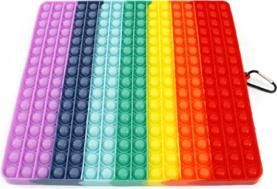 Produktbild von XXL Pop It Fidget Toy Quadrat - Anti-Stress Spielzeug für Kinder & Erwachsene - Bunt 19cm