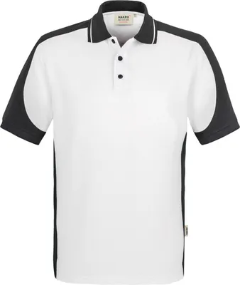 Produktbild von HAKRO Poloshirt Contrast Mikralinar® 839, weiß/anthrazit, XS