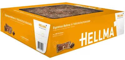 Produktbild von Hellma Espresso-Bohne in Vollmilchschokolade 380er