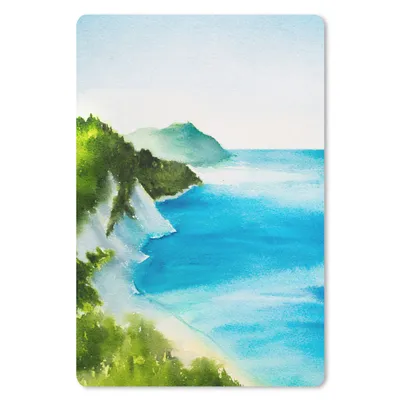 Produktbild von MuchoWow® Mauspad Mousepad Meer - Strand - Berge 40x60 cm - Mousepads - Maus Mat - Pad - Mausunterlage - Schreibtisch Accesoire