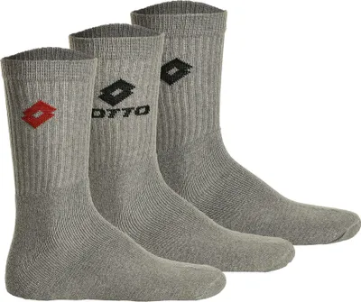 Produktbild von LOTTO 3 Paar Tennis Socken Uni, Frottee-Sportsocken, Einfarbig Grau 35-38 (3-5 UK)