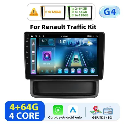 Obrázok produktu pre Autorádio s Androidom a CarPlay – 2 DIN – dotykový displej 25,4 cm – bezdrôtové CarPlay/WiFi – GPS – 2 GB + 64 GB – rozlíšenie 1024×600 – šedá