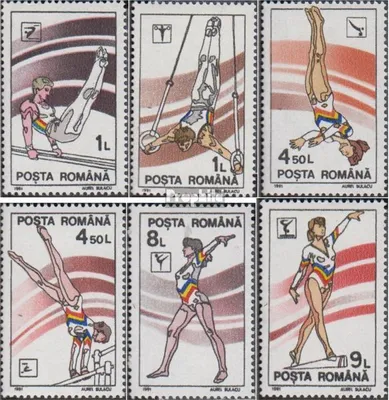 Produktbild von Briefmarken Rumänien 1991 Mi 4655-4660 (kompl.Ausg.) postfrisch Kunstturnen