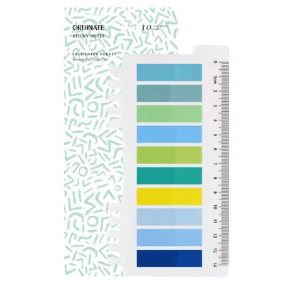 Produktbild von Ordinate-Enchanted Forest Haftstreifen | Transparente Haftnotizen | sticky notes | Index Tabs klebezettel | Beschreibbare Haftmarker pastell