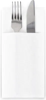 Produktbild von 200x Servietten Bestecktaschen 39 x 40 cm 1/8 -Falz AIRLAID Stoffähnlich