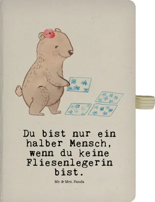 Produktbild von Mr. & Mrs. Panda Adressbuch Fliesenlegerin Herz - Transparent - Geschenk, Beruf, Journal, Tagebuch, Kladde, Spruch, Reisetagebuch, notizbuch, Fliesenfachhandel, Lustig