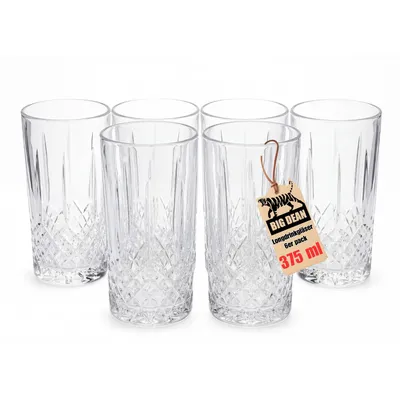 Produktbild von BigDean Wassergläser Gläser Trinkgläser Set Longdrink Cocktail Gin Wasser Longdrink Gläser Cocktailgläser, Spülmaschinenfest Transparent
