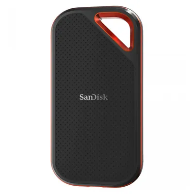 Zdjęcie produktu dla SanDisk Extreme PRO, 2 TB, 3.2 Gen 2 (3.1 Gen 2), 1050 MB/s, Ochrona hasłem, Czarny, Pomarańczowy