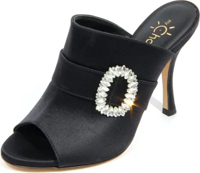 Produktbild von H3342 sandalo donna MYCHALOM woman satin sandals black