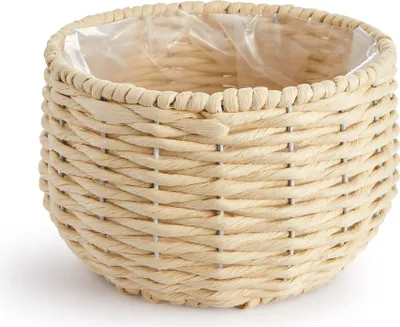 Produktbild von Blumentopf Übertopf Groß Blumenkübel Innen Pflanzentopf Set Korb Geflochten Holz 2pcs Set / Design 8
