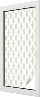 Obrázek produktu pro Vitrážová fólie na okna - 116x50 cm - vitrážový vzor - neprůhledná dekorativní fólie na ochranu soukromí - samolepicí, UV ochrana - diamantový vzor