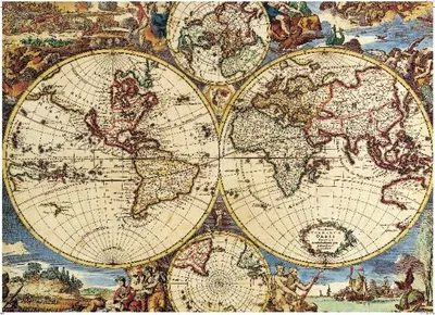 Zdjęcie produktu dla PUZZLE 1000el. HISTORYCZNA Mapa Świata