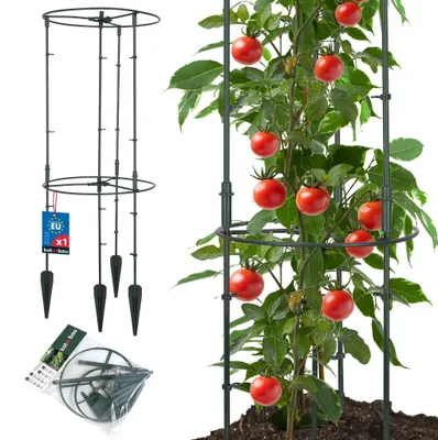 Image de KOTARBAU® Tuteur modulaire ⌀35 x 80 cm, carré, en plastique, pour plantes grimpantes et légumes ; brise-vue pour jardin et balcon, vert