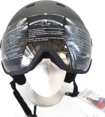 Produktbild von Black Crevice Skihelm mit Visier Gstaad BCR143921 schwarz ML 58 bis 61 cm Helm Wintersport bequem