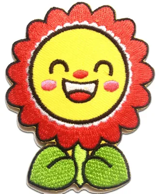 Produktbild von Blume - Aufnäher, Bügelbild, Aufbügler, Applikationen, Patches, Flicken, Zum Aufbügeln, Größe: 6 x 7.4 cm
