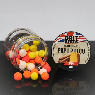 Produktbild von BritBaits Pop Up fluo 4xColor Mix Käse-Zimt 12 mm