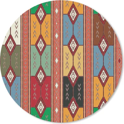 Produktbild von MuchoWow® Mauspad Mousepad Geometrie - Muster - Südamerika 20x20 cm - Mousepads - Maus Mat - Pad - Mausunterlage - Schreibtischmatte