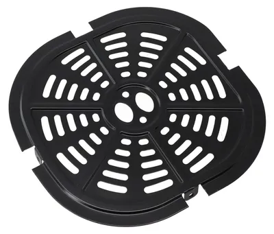 Airfryer-Grillpfanne, antihaftbeschichtet, 21 x 20,5 x 0,6 cm, schwarz