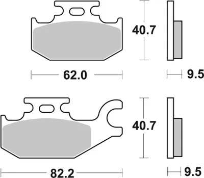 Produktbild von Scooterbelag SBS 196HF (Satz pro Scheibe) Street Ceramic