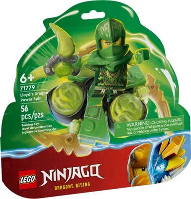 Image de LEGO 71779 NINJAGO Jouet de spinjitzu à la puissance du dragon de Lloyd, spinner avec acrobaties, mini figurine de Lloyd à collectionner, petit cadeau pour les enfants de 6 ans et plus