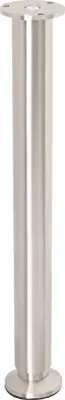 Produktbild von WAGNER Möbelbein/Verstellfuß DESIGN - Ø 40/60 x 400-420 mm, Edelstahl-Optik nickel,, inkl. Anschraubplatte Ø 60 mm - 12038401