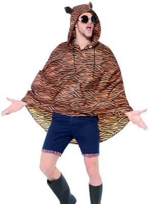 Produktbild von Festival Poncho Tiger - Fasching Kostüm Umhang