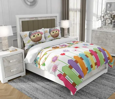 Produktbild von Bettwäsche 140x200 cm + 2x70x80 cm, 3-teilig, 100% Baumwolle, Satin, Reißverschluss, Für Kinder, Bunt - SOVIO | So.0187