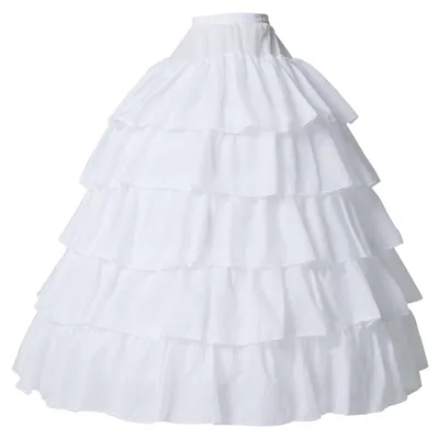 Produktbild von Petticoat Unterrock L/XL, weiß, 4 Reifen, vintage Rockabilly, für Brautkleid