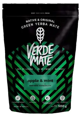 Obrázek produktu pro Mate čaj Verde Mate, příchuť zelené jablko a máta, 500 g