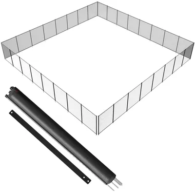 Produktbild von VEVOR Poolzaun, 1,2 x 3,7 m Poolzäune für eingelassene Pools, abnehmbarer Kindersicherheits-Poolzaun, einfache DIY-Installation des Schwimmbeckenzauns, 340g Teslin PVC Poolzaun-Netz schützt Kinder und Haustiere, 4x96 ft