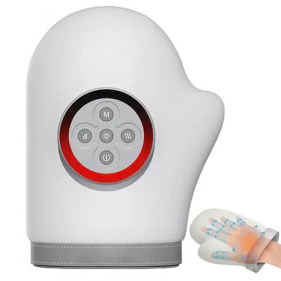 Produktbild von Handmassagegerät mit Wärme und Kompression, 3 Massagemodi & 3 Heizstufen, 5 Druckintensitäten zur Schmerzlinderung und Entspannung