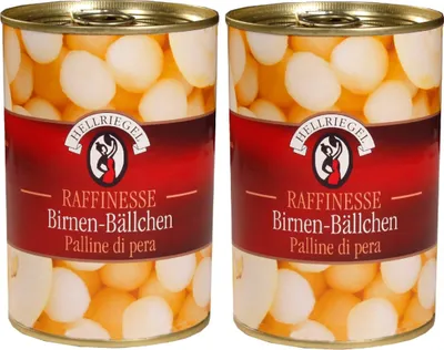 Obrázek produktu pro Hellriegel hruškové kuličky letní ovoce nejvyšší třídy 425g balení po 2 ks